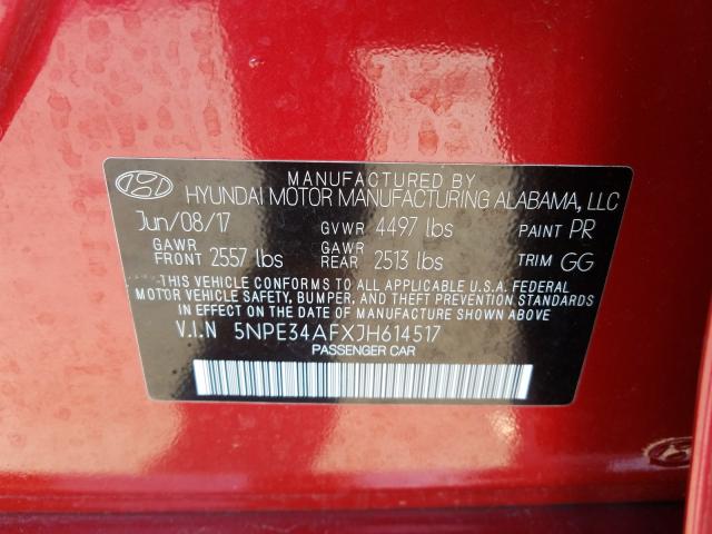 Photo 9 VIN: 5NPE34AFXJH614517 - HYUNDAI SONATA SPO 