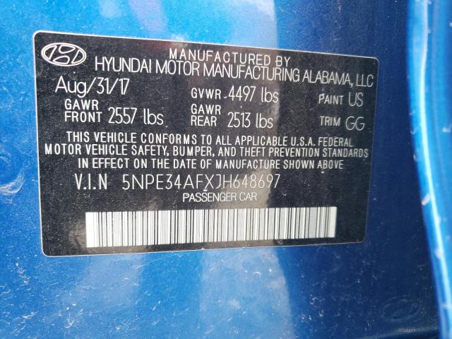 Photo 11 VIN: 5NPE34AFXJH648697 - HYUNDAI SONATA SPO 