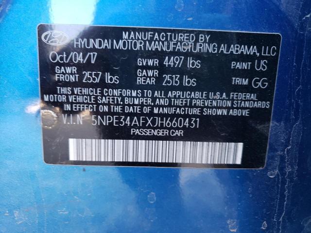 Photo 9 VIN: 5NPE34AFXJH660431 - HYUNDAI SONATA SPO 