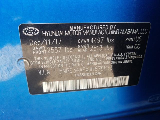 Photo 9 VIN: 5NPE34AFXJH678833 - HYUNDAI SONATA 