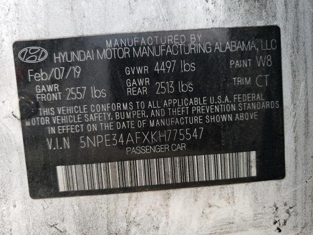 Photo 11 VIN: 5NPE34AFXKH775547 - HYUNDAI SONATA LIM 