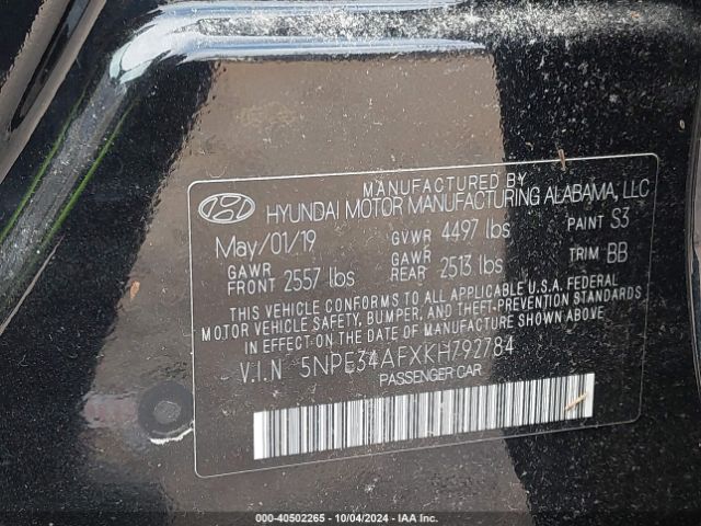 Photo 8 VIN: 5NPE34AFXKH792784 - HYUNDAI SONATA 