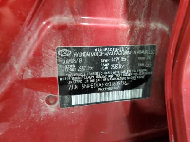 Photo 11 VIN: 5NPE34AFXKH809776 - HYUNDAI SONATA LIM 