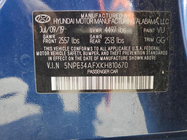 Photo 11 VIN: 5NPE34AFXKH810670 - HYUNDAI SONATA LIM 