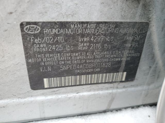 Photo 11 VIN: 5NPEB4AC0BH011828 - HYUNDAI SONATA GLS 