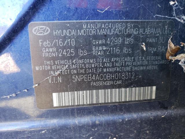 Photo 11 VIN: 5NPEB4AC0BH018312 - HYUNDAI SONATA 