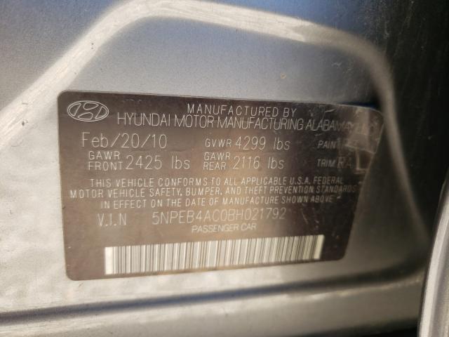 Photo 9 VIN: 5NPEB4AC0BH021792 - HYUNDAI SONATA GLS 