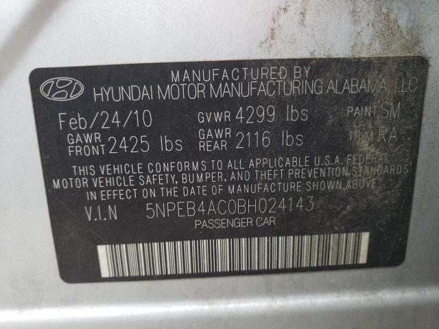 Photo 11 VIN: 5NPEB4AC0BH024143 - HYUNDAI SONATA GLS 