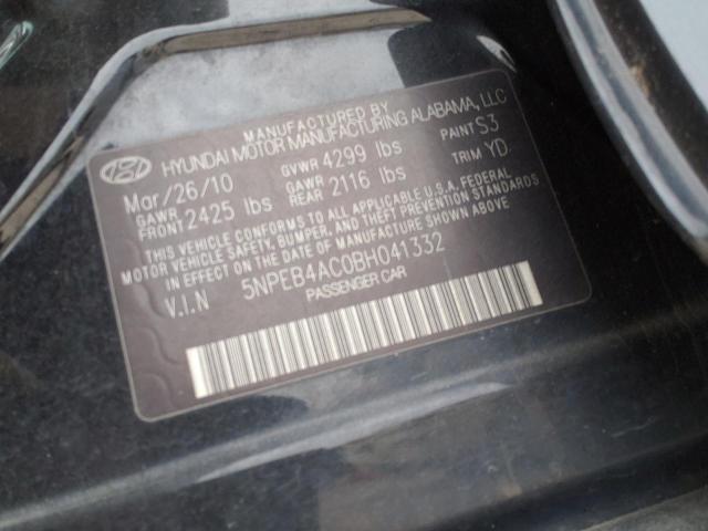 Photo 9 VIN: 5NPEB4AC0BH041332 - HYUNDAI SONATA GLS 