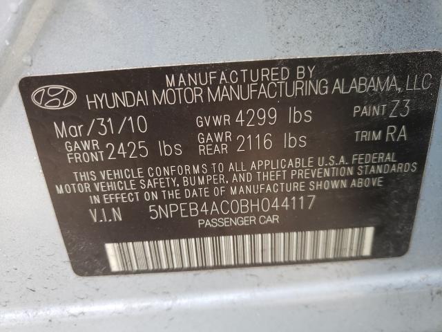 Photo 9 VIN: 5NPEB4AC0BH044117 - HYUNDAI SONATA GLS 