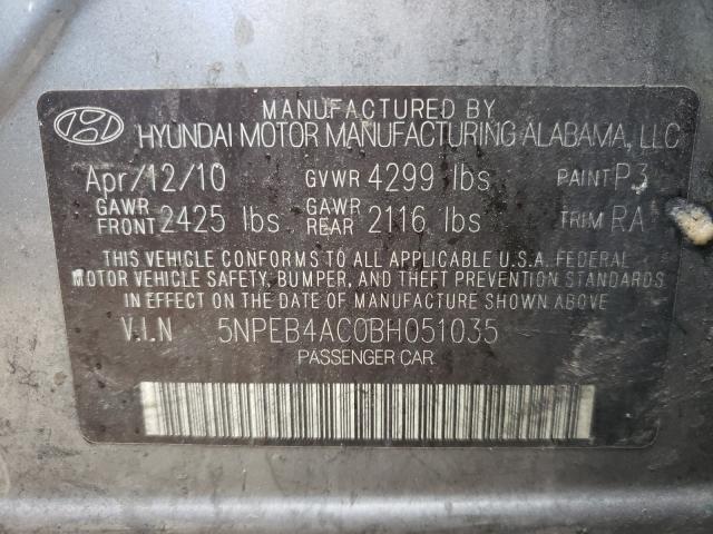 Photo 9 VIN: 5NPEB4AC0BH051035 - HYUNDAI SONATA GLS 