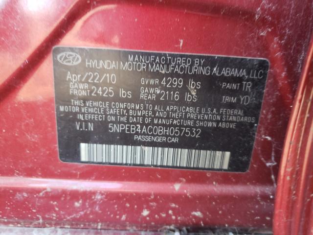 Photo 9 VIN: 5NPEB4AC0BH057532 - HYUNDAI SONATA 