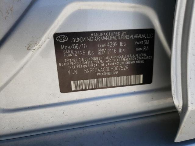 Photo 11 VIN: 5NPEB4AC0BH067526 - HYUNDAI SONATA GLS 