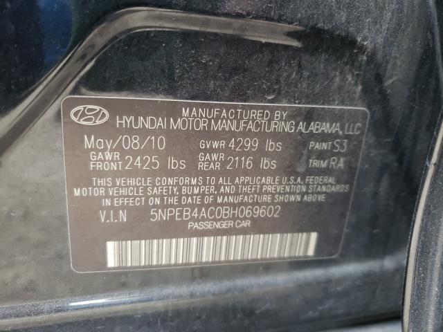 Photo 9 VIN: 5NPEB4AC0BH069602 - HYUNDAI SONATA GLS 