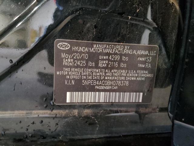 Photo 12 VIN: 5NPEB4AC0BH078378 - HYUNDAI SONATA GLS 