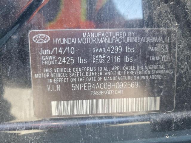 Photo 11 VIN: 5NPEB4AC0BH092569 - HYUNDAI SONATA GLS 