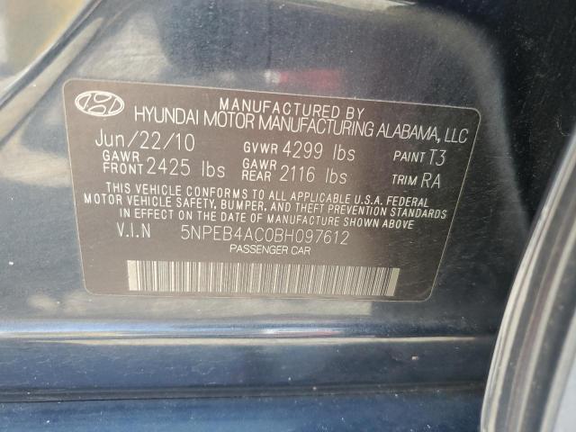 Photo 11 VIN: 5NPEB4AC0BH097612 - HYUNDAI SONATA 