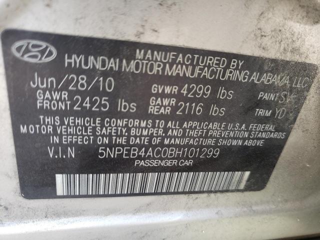 Photo 9 VIN: 5NPEB4AC0BH101299 - HYUNDAI SONATA GLS 