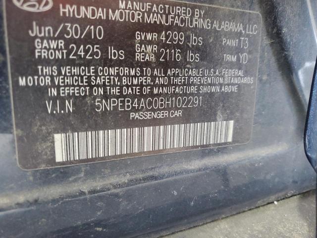 Photo 11 VIN: 5NPEB4AC0BH102291 - HYUNDAI SONATA 