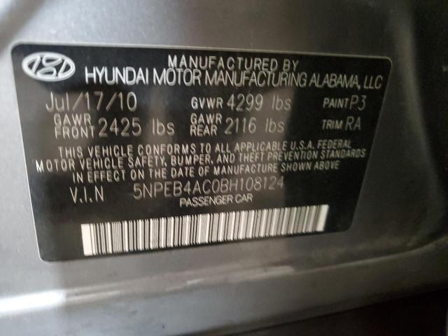 Photo 11 VIN: 5NPEB4AC0BH108124 - HYUNDAI SONATA GLS 