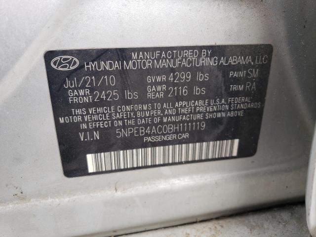 Photo 11 VIN: 5NPEB4AC0BH111119 - HYUNDAI SONATA GLS 