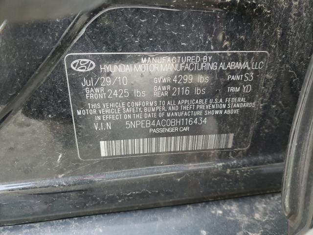 Photo 9 VIN: 5NPEB4AC0BH116434 - HYUNDAI SONATA GLS 