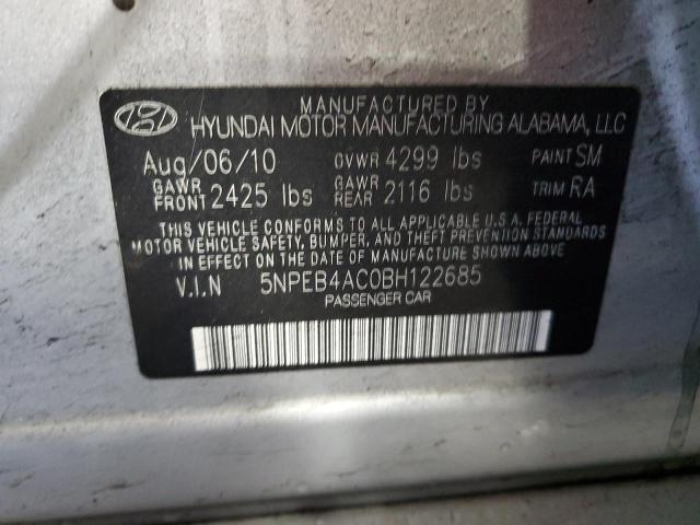 Photo 11 VIN: 5NPEB4AC0BH122685 - HYUNDAI SONATA GLS 