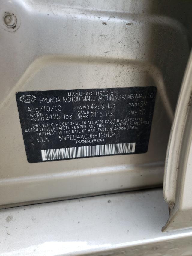 Photo 9 VIN: 5NPEB4AC0BH125134 - HYUNDAI SONATA GLS 