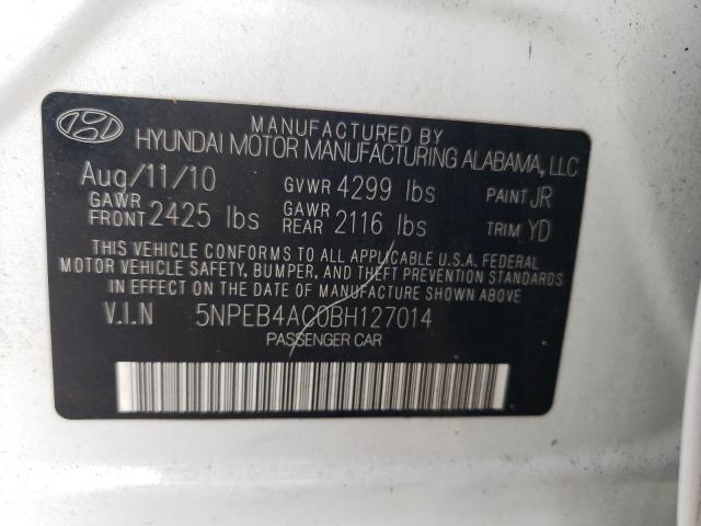 Photo 11 VIN: 5NPEB4AC0BH127014 - HYUNDAI SONATA 