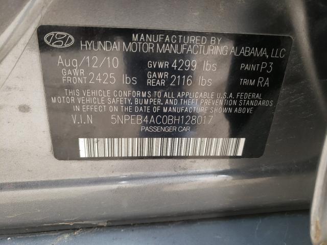 Photo 9 VIN: 5NPEB4AC0BH128017 - HYUNDAI SONATA GLS 