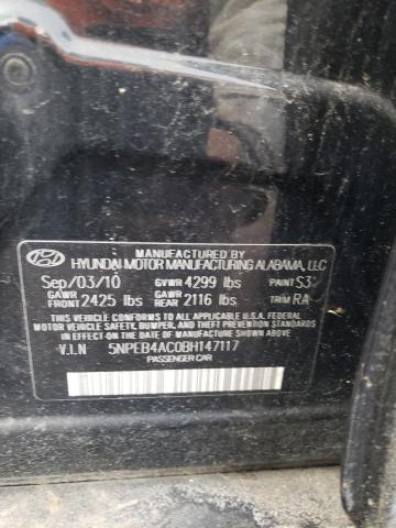 Photo 9 VIN: 5NPEB4AC0BH147117 - HYUNDAI SONATA GLS 