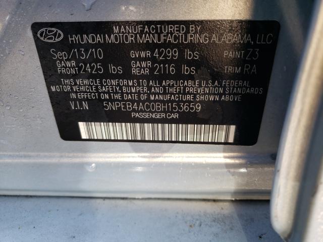 Photo 9 VIN: 5NPEB4AC0BH153659 - HYUNDAI SONATA GLS 