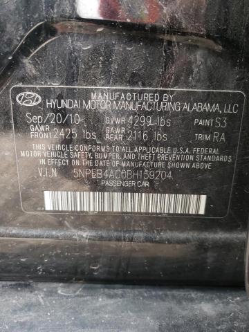 Photo 9 VIN: 5NPEB4AC0BH159204 - HYUNDAI SONATA GLS 