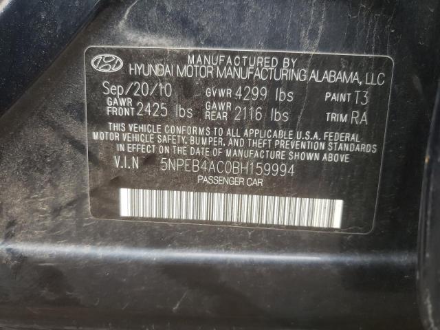 Photo 9 VIN: 5NPEB4AC0BH159994 - HYUNDAI SONATA GLS 