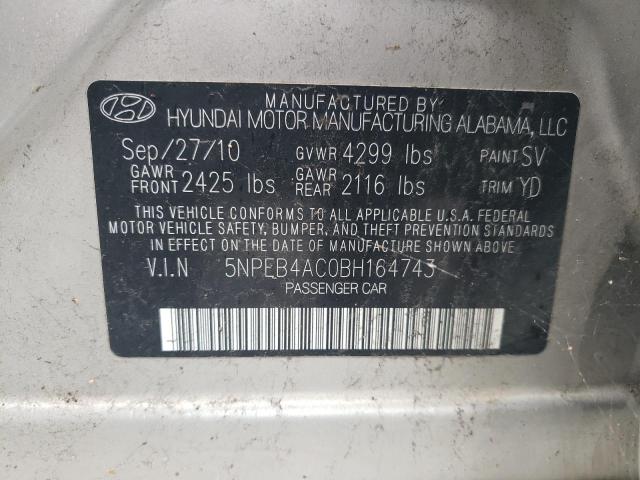 Photo 11 VIN: 5NPEB4AC0BH164743 - HYUNDAI SONATA GLS 