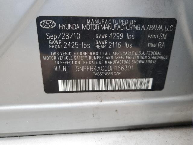 Photo 11 VIN: 5NPEB4AC0BH166301 - HYUNDAI SONATA 