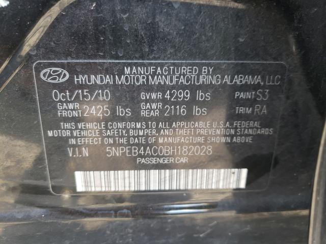 Photo 9 VIN: 5NPEB4AC0BH182028 - HYUNDAI SONATA GLS 