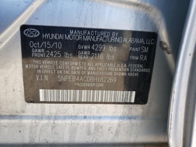 Photo 9 VIN: 5NPEB4AC0BH182269 - HYUNDAI SONATA GLS 