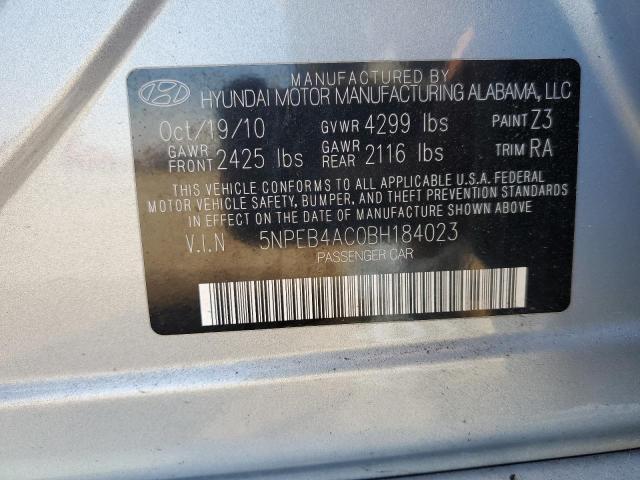 Photo 11 VIN: 5NPEB4AC0BH184023 - HYUNDAI SONATA 