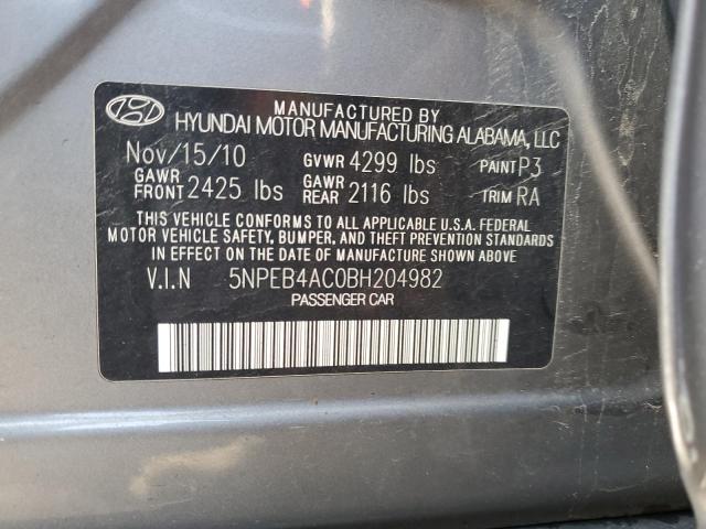 Photo 11 VIN: 5NPEB4AC0BH204982 - HYUNDAI SONATA 