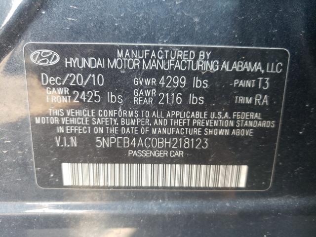 Photo 9 VIN: 5NPEB4AC0BH218123 - HYUNDAI SONATA GLS 