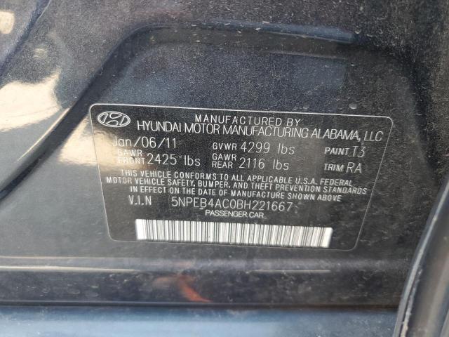 Photo 11 VIN: 5NPEB4AC0BH221667 - HYUNDAI SONATA GLS 