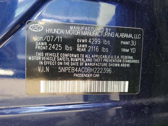 Photo 11 VIN: 5NPEB4AC0BH222396 - HYUNDAI SONATA 