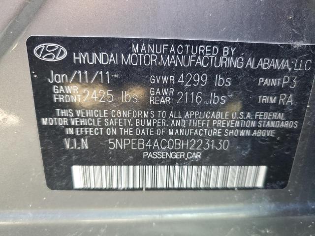 Photo 12 VIN: 5NPEB4AC0BH223130 - HYUNDAI SONATA 