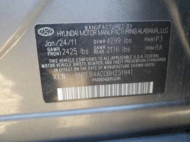 Photo 11 VIN: 5NPEB4AC0BH231941 - HYUNDAI SONATA GLS 