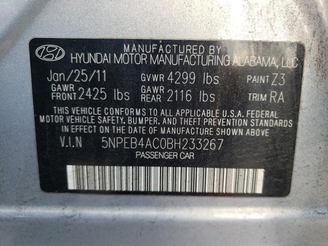 Photo 9 VIN: 5NPEB4AC0BH233267 - HYUNDAI SONATA GLS 