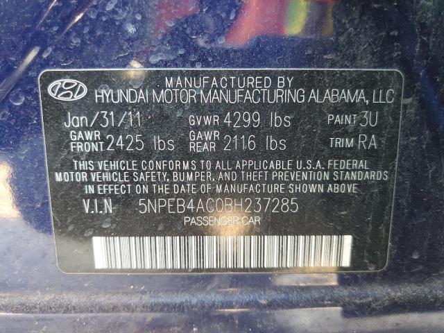 Photo 9 VIN: 5NPEB4AC0BH237285 - HYUNDAI SONATA GLS 