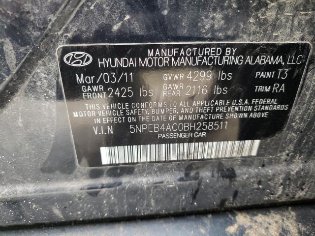 Photo 9 VIN: 5NPEB4AC0BH258511 - HYUNDAI SONATA GLS 