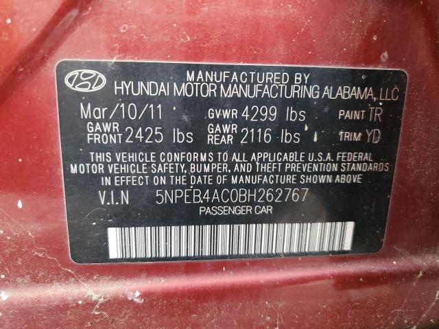 Photo 11 VIN: 5NPEB4AC0BH262767 - HYUNDAI SONATA GLS 