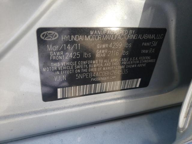 Photo 9 VIN: 5NPEB4AC0BH264535 - HYUNDAI SONATA GLS 